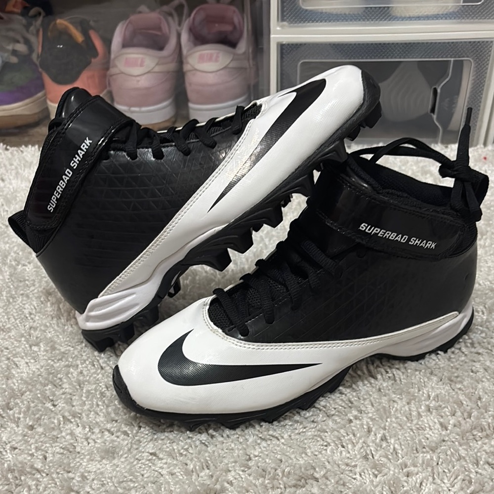Nike Kids Black and White Superbad Shark Shoes